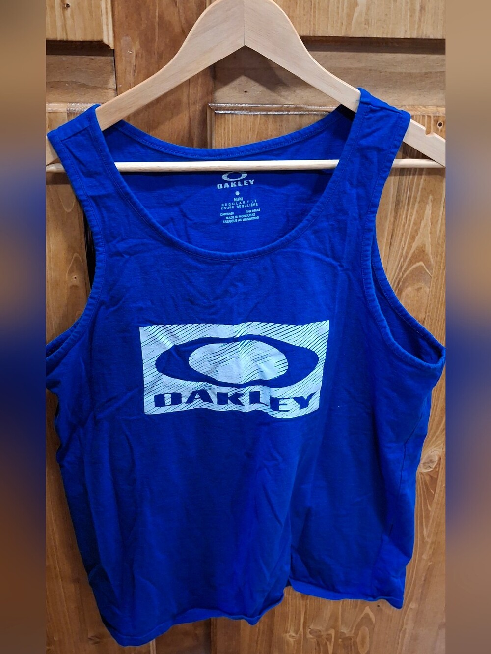 Mens Medium Oakley Royal Blue Logo Sleeveless Tank